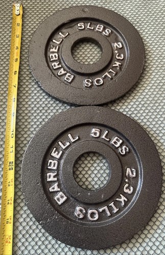 Pair olympic barbell weights - pair,